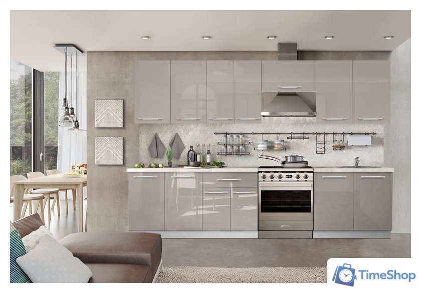 Готовая кухня Кастанье Мила 2.8 (серый камень) - Изображение №2 — Интернет-магазин Time-Shop