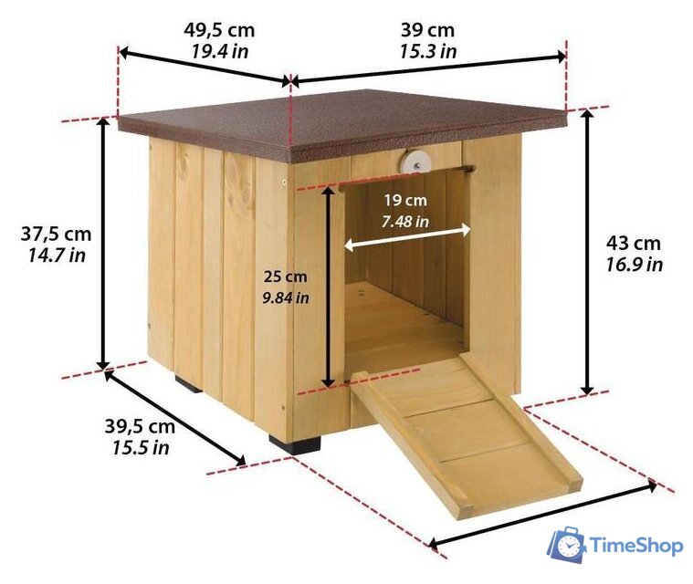 Будка Ferplast Baita 40 87012800 - Изображение №8 — Интернет-магазин Time-Shop