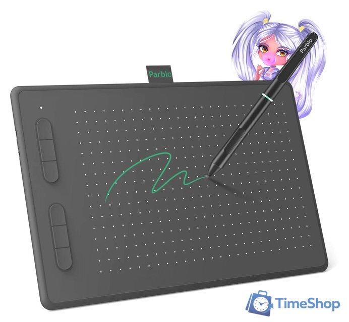 Графический планшет Parblo Ninos N10B (черный) - Изображение №1 — Интернет-магазин Time-Shop