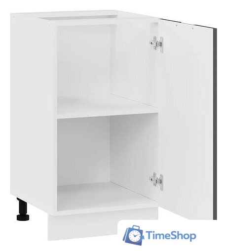 Шкаф напольный Трия Гренада с одной дверью 1Н45 (белый/холст вулкан) - Изображение №2 — Интернет-магазин Time-Shop