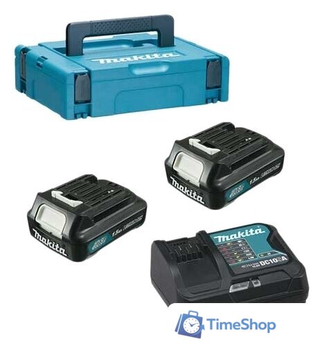 Аккумулятор с зарядным устройством Makita BL1016 + DC10SB (12В/1.5 Ah + 10.8-12В) - Изображение №1 — Интернет-магазин Time-Shop