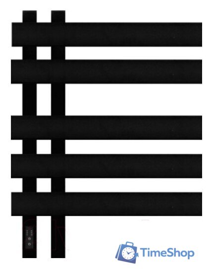 Полотенцесушитель Granula Гамма Квадро 50x60 (терморегулятор, черный матовый) - Изображение №1 — Интернет-магазин Time-Shop