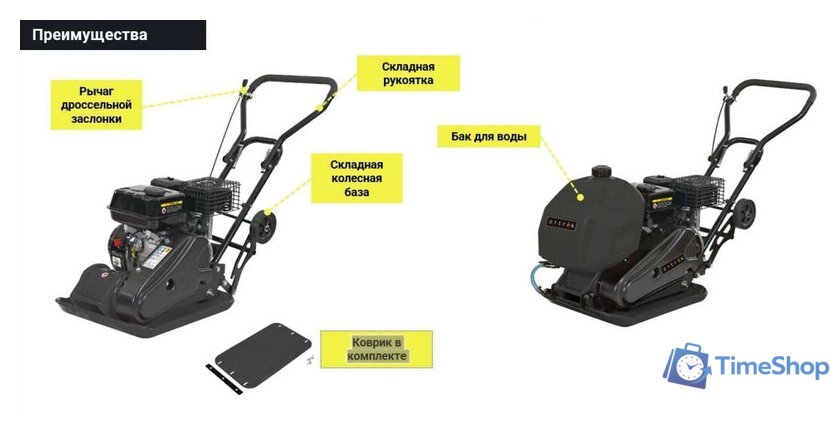 Виброплита Zitrek Z3K62W 091-0202-2 - Изображение №3 — Интернет-магазин Time-Shop