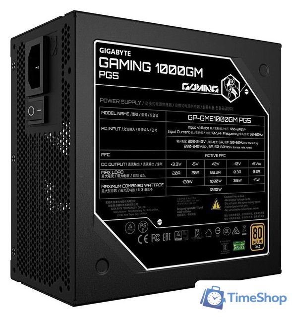 Блок питания Gigabyte Gaming 1000GM PG5 - Изображение №2 — Интернет-магазин Time-Shop