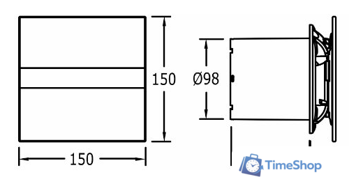 Осевой вентилятор CATA E-100 GTH - Изображение №3 — Интернет-магазин Time-Shop