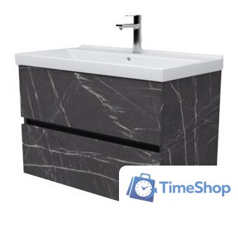  Дабер Тумба под умывальник 011 Cersanit Como 70 (с подсветкой, мрамор черный/черный) - Изображение №1 — Интернет-магазин Time-Shop