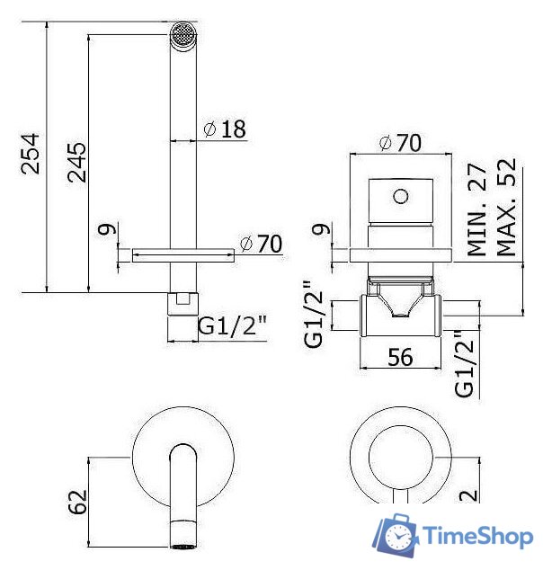 Смеситель Paffoni Light LIG007NO70 - Изображение №4 — Интернет-магазин Time-Shop