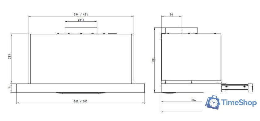 Кухонная вытяжка Elikor Slide 60П-1000 229461 (белый/стекло белое) - Изображение №2 — Интернет-магазин Time-Shop