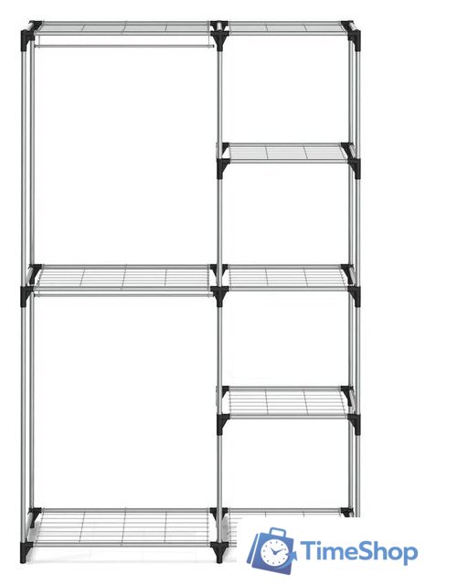 Стойка для одежды Sheffilton SHT-WR15 956168 (черный/хром лак) - Изображение №3 — Интернет-магазин Time-Shop