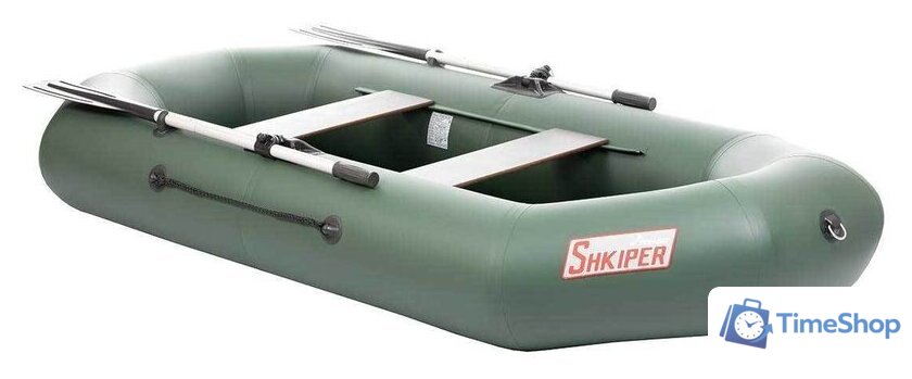 Гребная лодка Тонар Шкипер А260 (зеленый) - Изображение №1 — Интернет-магазин Time-Shop