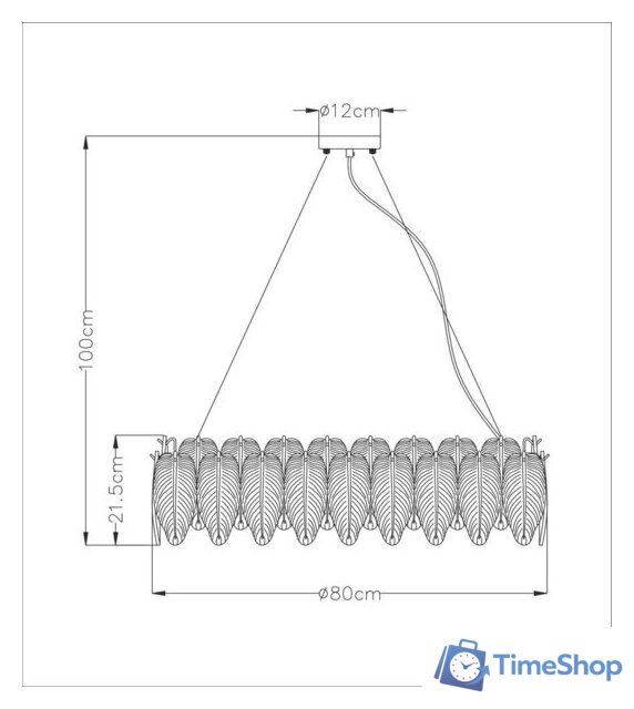 Подвесная люстра Arte Lamp Evie A4052SP-12SG - Изображение №6 — Интернет-магазин Time-Shop
