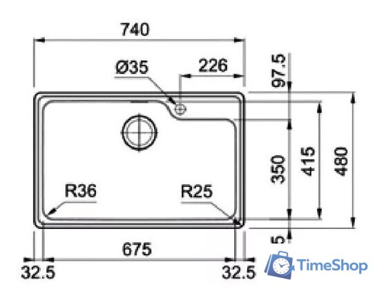 Кухонная мойка Franke Bell BCX 610-74 TL 101.0689.946 - Изображение №2 — Интернет-магазин Time-Shop