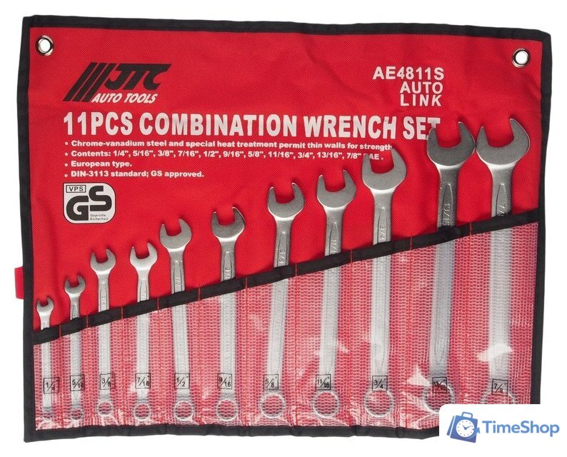 Набор ключей JTC JTC-AE4811S (11 предметов) - Изображение №1 — Интернет-магазин Time-Shop