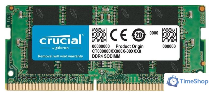 Оперативная память Crucial 8GB DDR4 SODIMM PC4-25600 CT8G4SFRA32A - Изображение №1 — Интернет-магазин Time-Shop