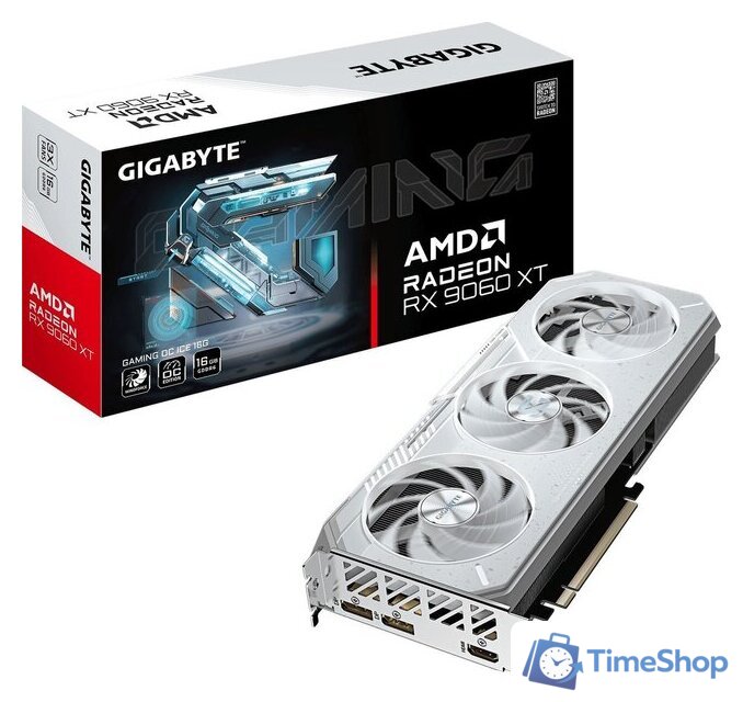 Видеокарта Gigabyte Radeon RX 9060 XT Gaming OC Ice 16G GV-R906XGAMINGOCICE-16GD - Изображение №10 — Интернет-магазин Time-Shop