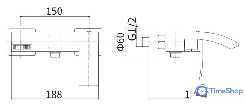 Смеситель Fashun A53018 - Изображение №2 — Интернет-магазин Time-Shop