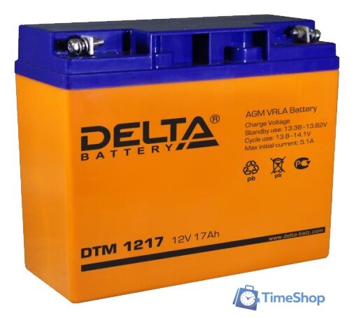 Аккумулятор для ИБП Delta DTM 1217 (12В/17 А·ч) - Изображение №1 — Интернет-магазин Time-Shop