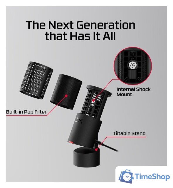 Проводной микрофон HyperX SoloCast 2 (черный) - Изображение №9 — Интернет-магазин Time-Shop