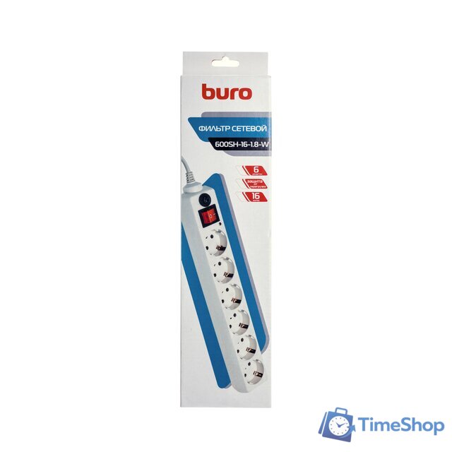 Сетевой фильтр Buro 600SH-16-1.8-W - Изображение №4 — Интернет-магазин Time-Shop