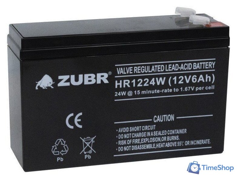 Аккумулятор для ИБП Zubr HR 1224 W (12В/6 А·ч) - Изображение №1 — Интернет-магазин Time-Shop