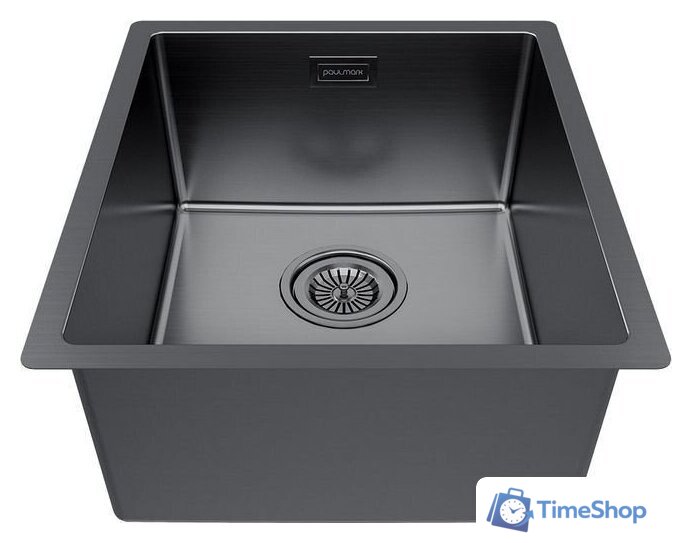 Кухонная мойка Paulmark Lassan 38 UNI LA38-GM (черный/вороненая сталь) - Изображение №2 — Интернет-магазин Time-Shop