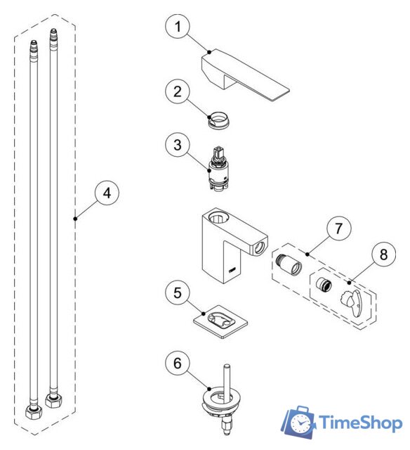 Смеситель Tres Slim 20212001 - Изображение №2 — Интернет-магазин Time-Shop