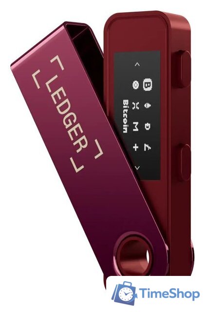 Аппаратный криптокошелек Ledger Nano S Plus (бордовый) - Изображение №1 — Интернет-магазин Time-Shop