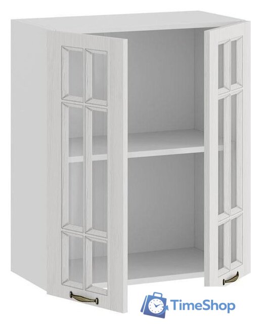 Шкаф навесной Трия Лина 1В6С (белый) - Изображение №2 — Интернет-магазин Time-Shop