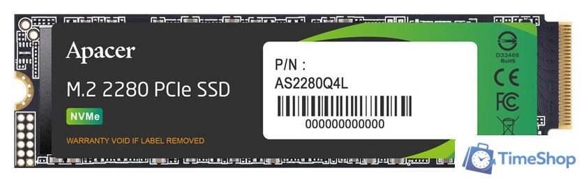 SSD Apacer AS2280Q4L 512GB AP512GAS2280Q4L-1 - Изображение №1 — Интернет-магазин Time-Shop
