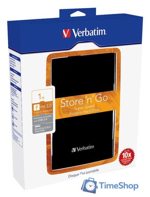Внешний накопитель Verbatim Store 'n' Go USB 3.0 1TB Black (53023) - Изображение №8 — Интернет-магазин Time-Shop