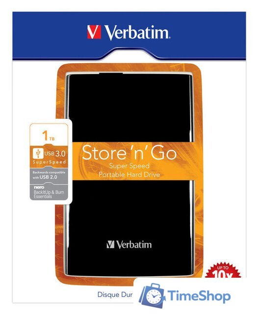 Внешний накопитель Verbatim Store 'n' Go USB 3.0 1TB Black (53023) - Изображение №7 — Интернет-магазин Time-Shop