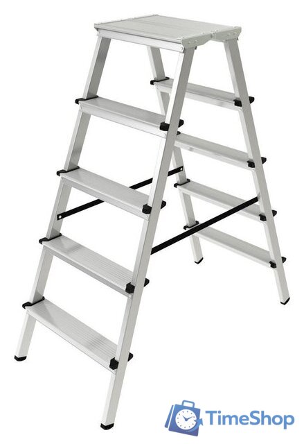 Лестница-стремянка Новая высота NV 212 с увеличенной площадкой 2x5 ступеней - Изображение №2 — Интернет-магазин Time-Shop