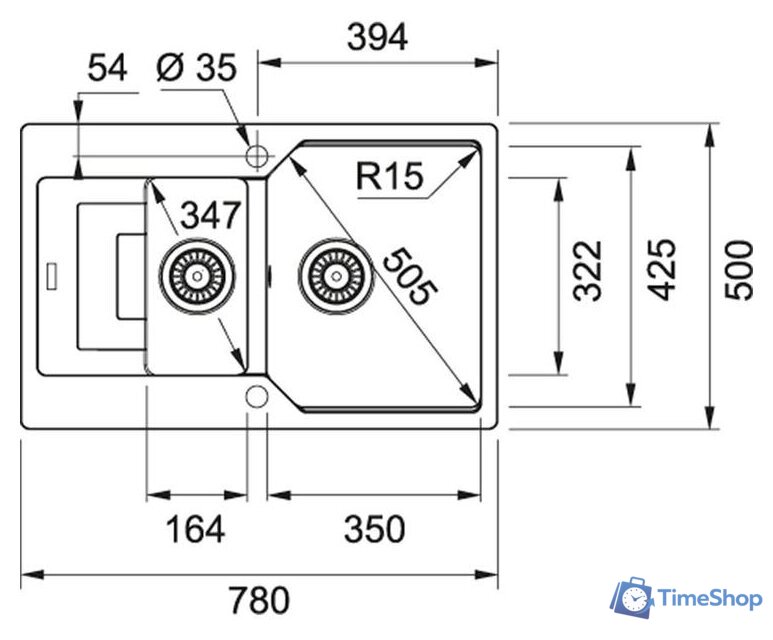 Кухонная мойка Franke UBG 651-78 (бежевый) - Изображение №2 — Интернет-магазин Time-Shop