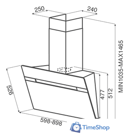 Кухонная вытяжка Jetair Viki BL 90 A PRF0111487B - Изображение №2 — Интернет-магазин Time-Shop