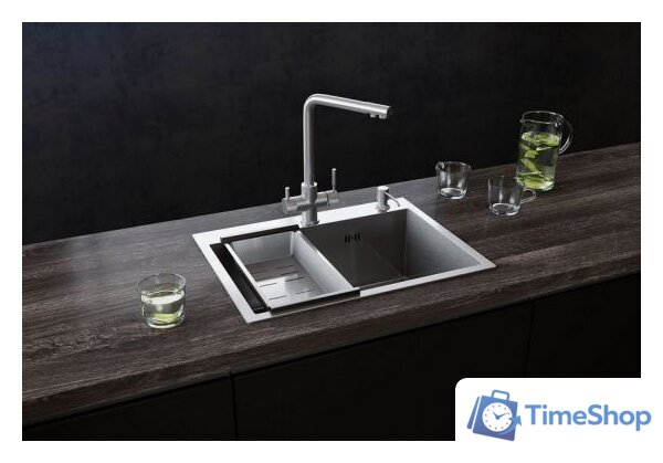 Кухонная мойка Ulgran Steel 60x45 (брашированная сталь) - Изображение №4 — Интернет-магазин Time-Shop