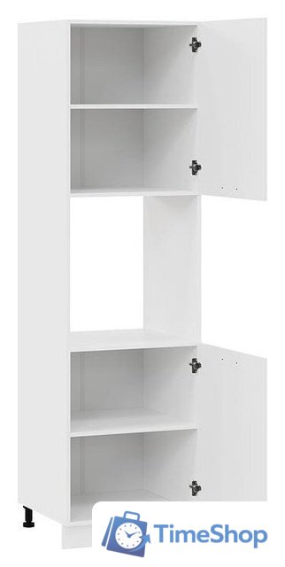 Шкаф напольный Трия Тиана 1П6 (белый/белый супермат) - Изображение №2 — Интернет-магазин Time-Shop