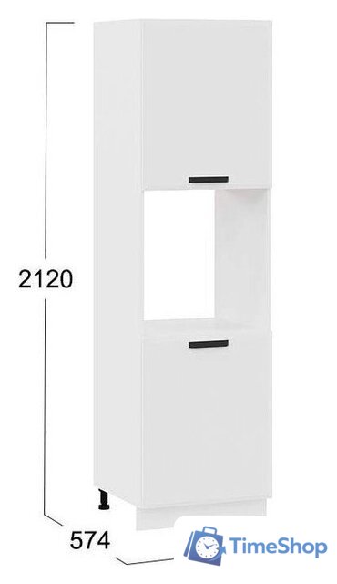 Шкаф напольный Трия Тиана 1П6 (белый/белый супермат) - Изображение №3 — Интернет-магазин Time-Shop