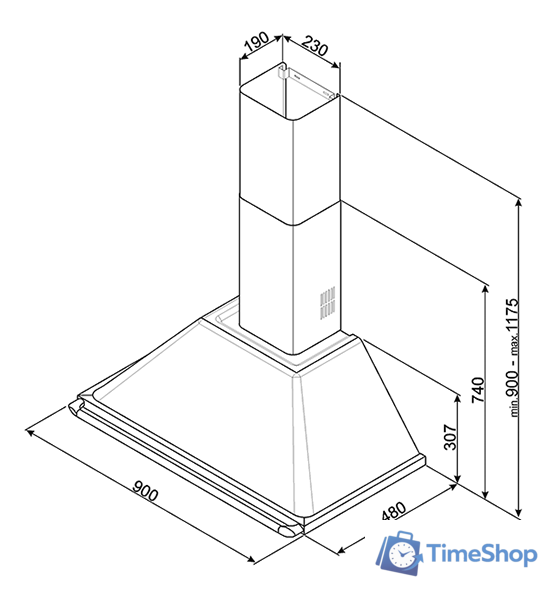 Кухонная вытяжка Smeg KT90DGC - Изображение №4 — Интернет-магазин Time-Shop