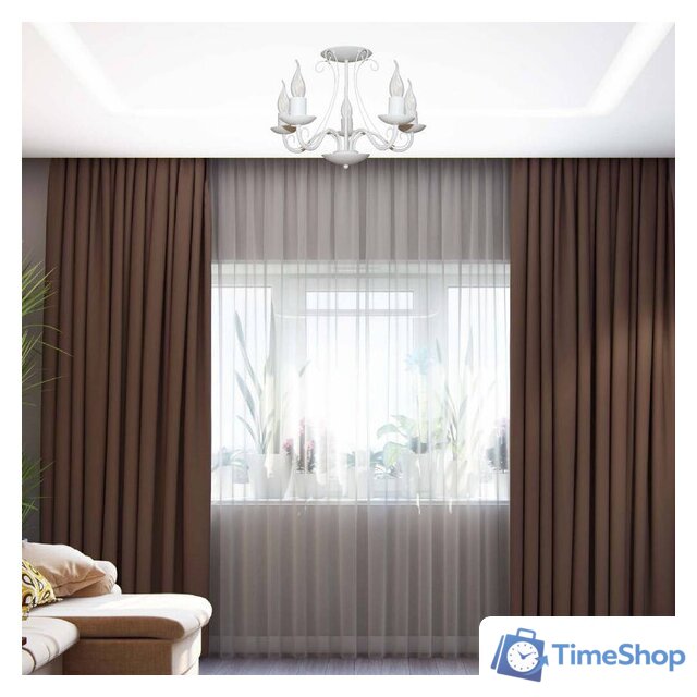 Люстра средней высоты Элетех Классик 151 НПБ 01-5х60-141 1005404788 (белый муар) - Изображение №5 — Интернет-магазин Time-Shop