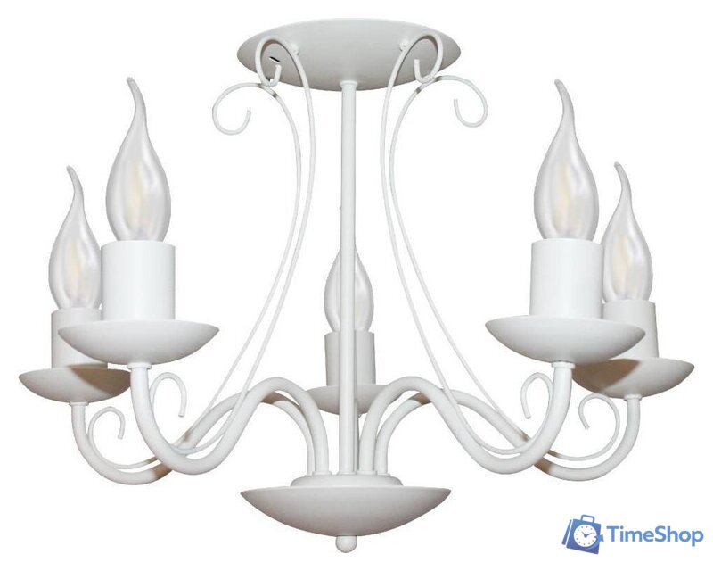 Люстра средней высоты Элетех Классик 151 НПБ 01-5х60-141 1005404788 (белый муар) - Изображение №2 — Интернет-магазин Time-Shop