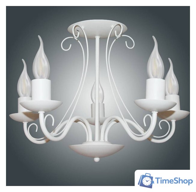 Люстра средней высоты Элетех Классик 151 НПБ 01-5х60-141 1005404788 (белый муар) - Изображение №4 — Интернет-магазин Time-Shop