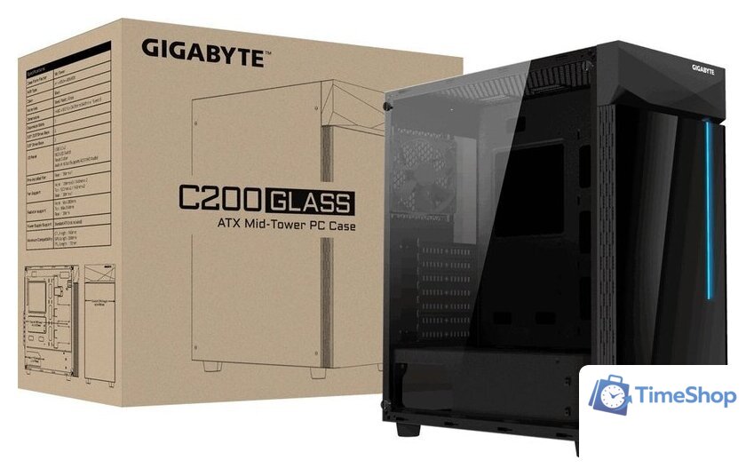 Корпус Gigabyte C200 Glass - Изображение №8 — Интернет-магазин Time-Shop