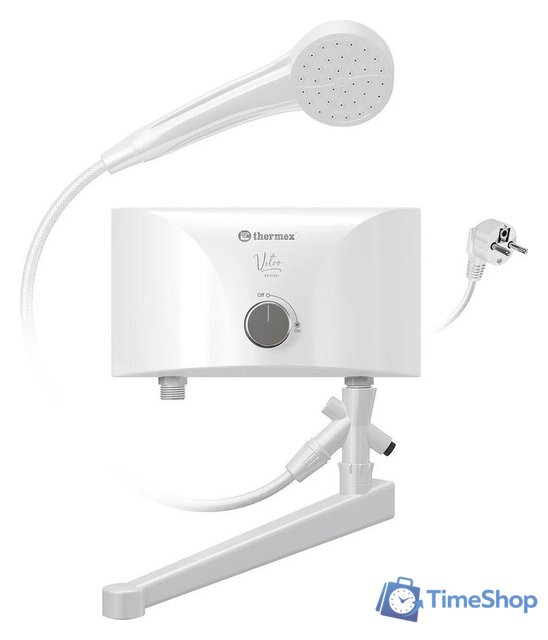 Проточный электрический водонагреватель кран+душ Thermex Vetro 3500 Combi - Изображение №1 — Интернет-магазин Time-Shop
