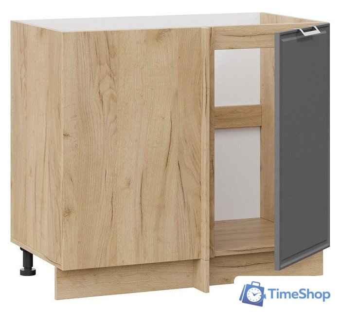 Шкаф напольный Трия Белладжио 1Н9У (дуб крафт золотой/софт графит) - Изображение №2 — Интернет-магазин Time-Shop