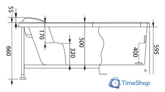Ванна Aquanet Mayorca 150x100 L - Изображение №7 — Интернет-магазин Time-Shop