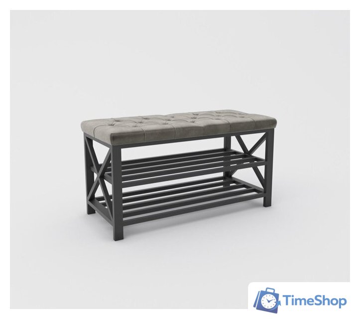 Банкетка Hype Mebel Будс (черный/серый) - Изображение №1 — Интернет-магазин Time-Shop