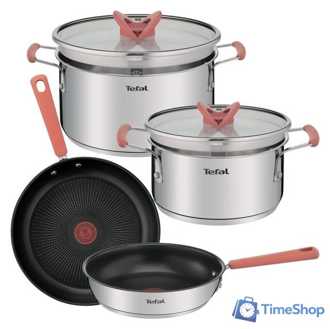 Набор кастрюль Tefal Opti'Space G720S604 - Изображение №1 — Интернет-магазин Time-Shop