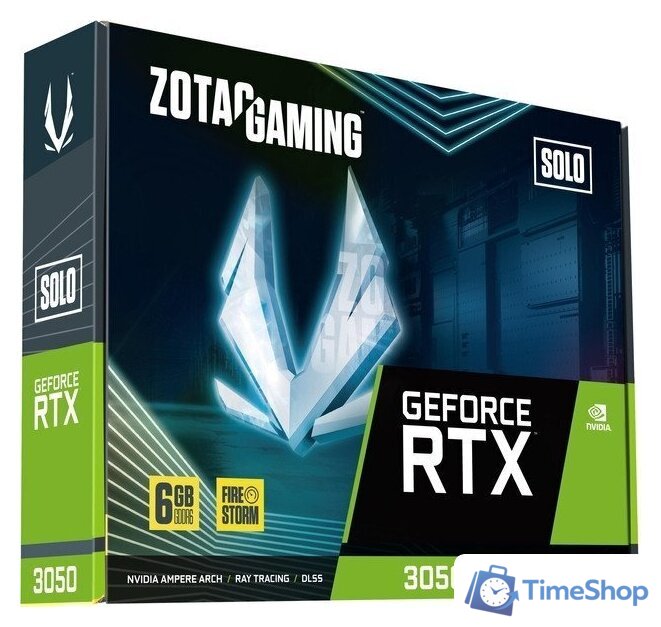 Видеокарта ZOTAC GeForce RTX 3050 6GB Solo ZT-A30510G-10L - Изображение №6 — Интернет-магазин Time-Shop
