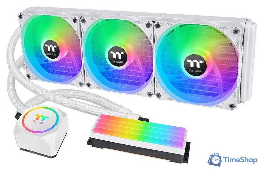 Система жидкостного охлаждения для процессора Thermaltake Floe RC360 Snow Edition CL-W331-PL12WT-A - Изображение №1 — Интернет-магазин Time-Shop