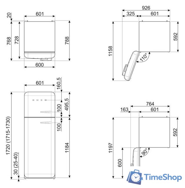 Холодильник Smeg FAB30LBL5 - Изображение №2 — Интернет-магазин Time-Shop